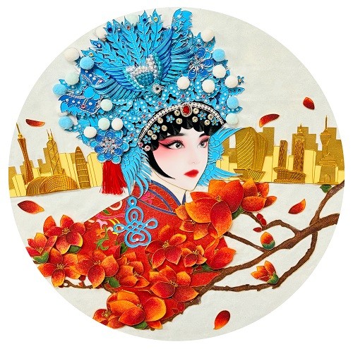 我校获一等奖作品（林梓芬：花绽粤韵迎湾梦）.jpg